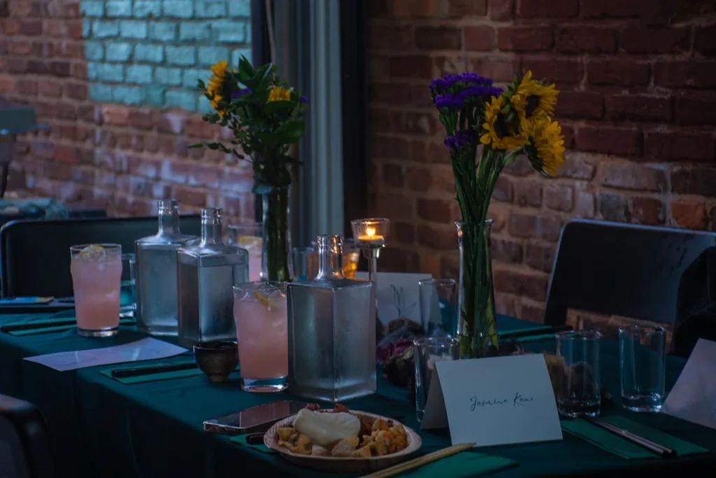Private dining table set for an intimate celebration