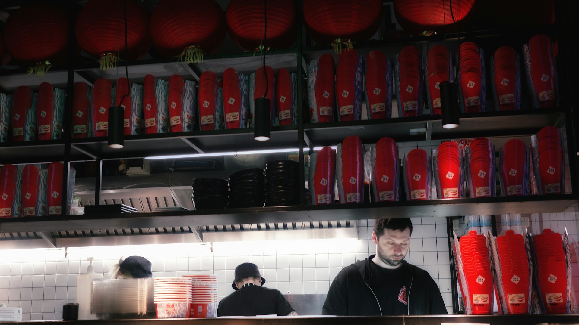 Professional chef preparing food in a kitchen