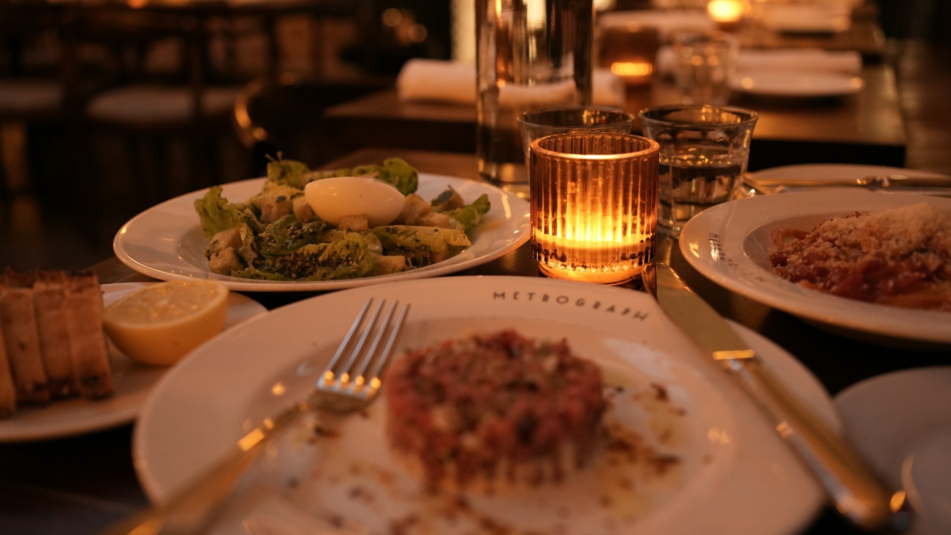 Beautiful plated dishes at a fine dining event