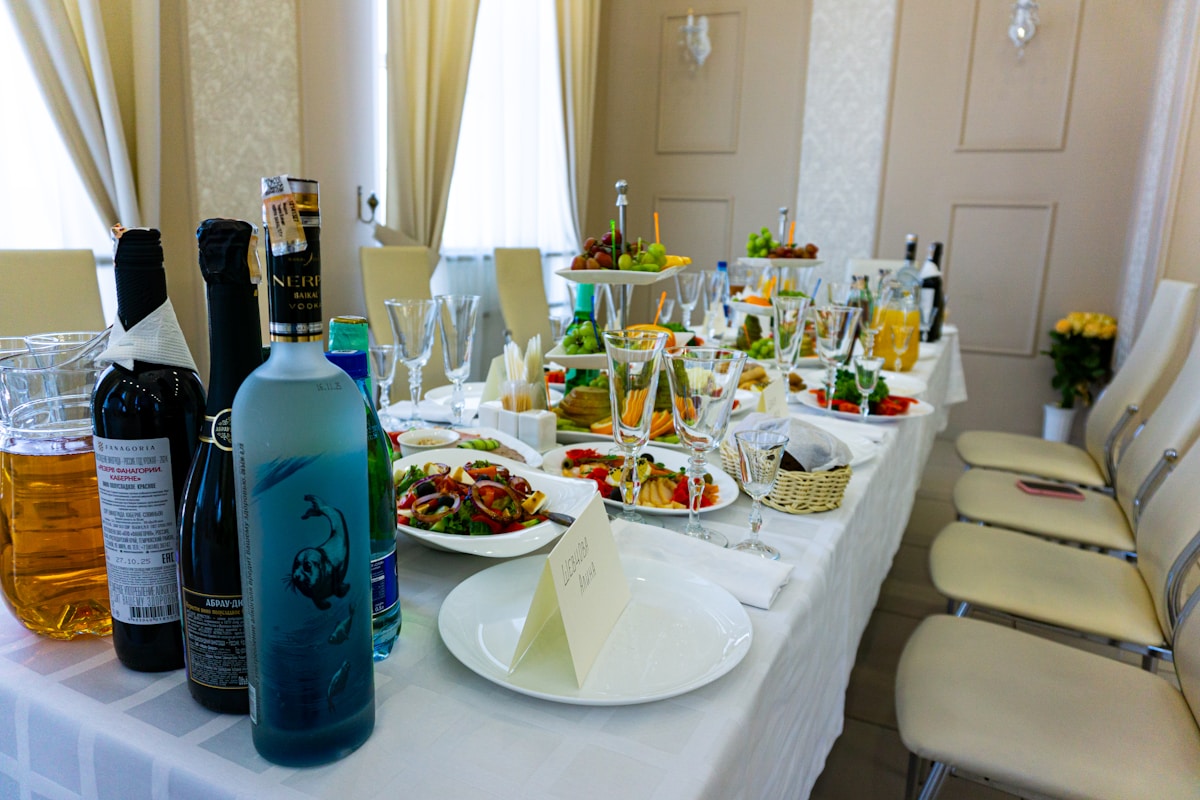 Beautifully presented private event food